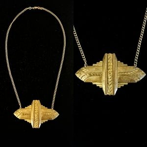 Vintage Art Deco Medallion Necklace